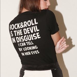 SUGARHIGH LOVESTONED Beware Graphic Tee Black S